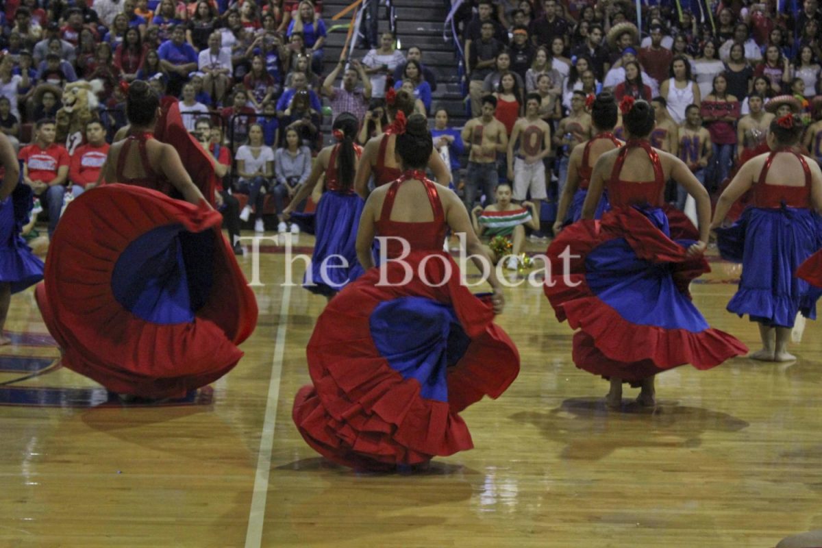 Cultural Fusion dance team at the Bobcat Fiesta pep-rally.
