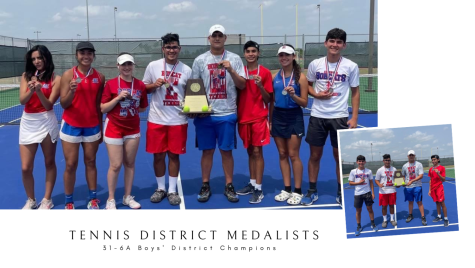 Tennis team medals at district; boys’ team earns District Championship title